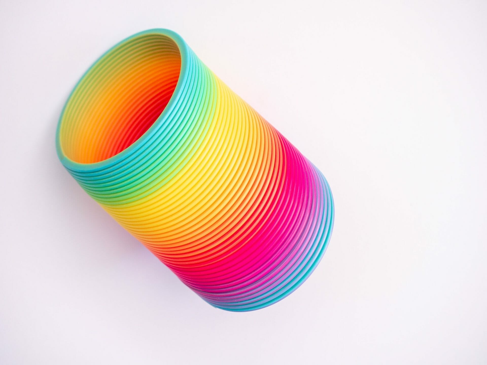 rainbow colored slinky