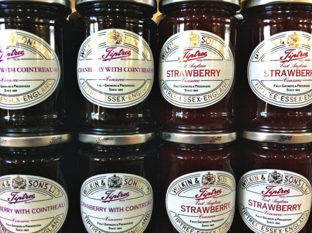 a group of bottles with labels