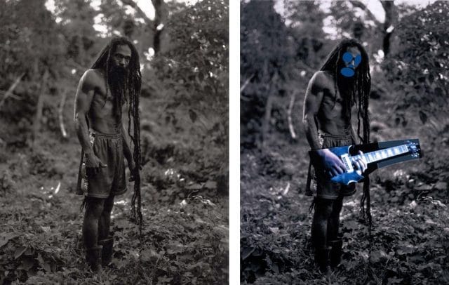 a man and woman in garment