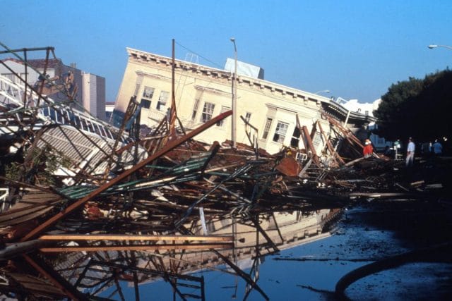 a building that has been destroyed