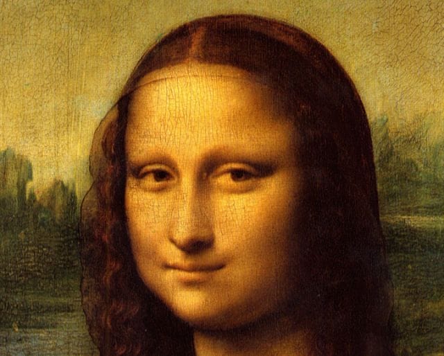 Mona Lisa with long hair