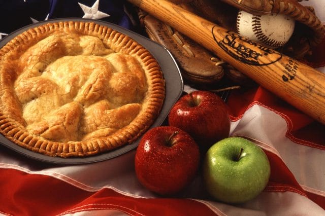 apples and a basket of bread