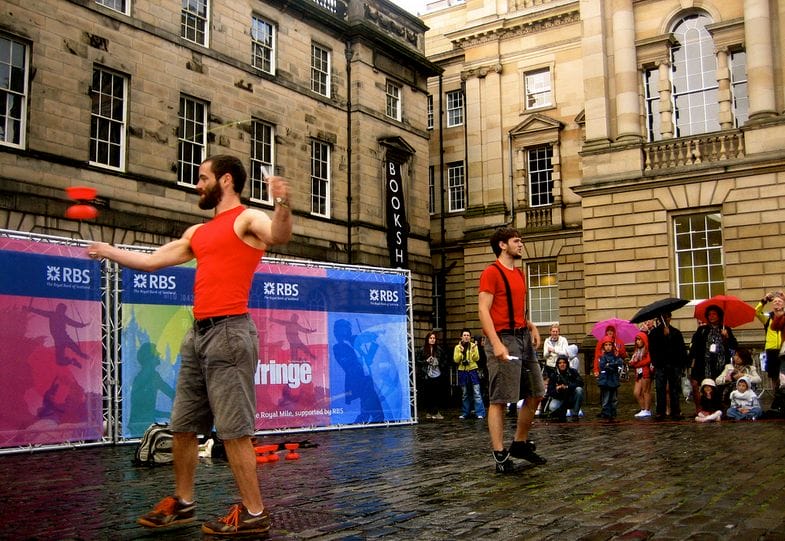 a man holding an umbrella