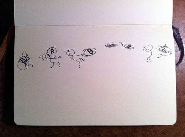 a notebook with drawings