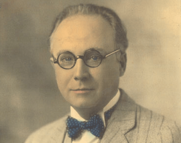 Otto Frederick Rohwedder wearing glasses