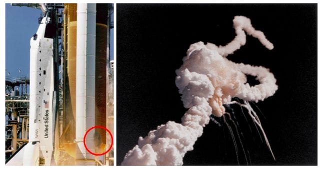 a rocket launching with smoke