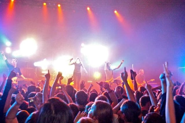 a crowd of people at a concert