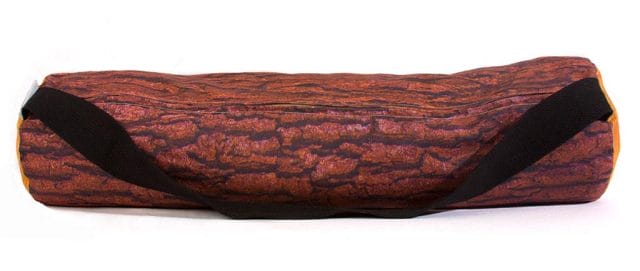a brown leather pillow