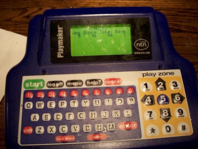 a calculator with a screen