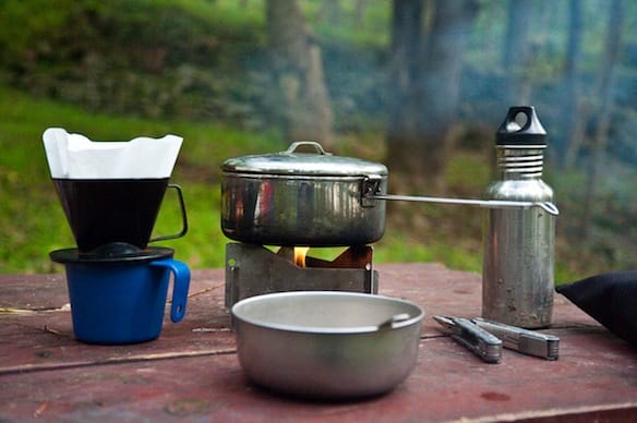 a group of pots and pans on a table