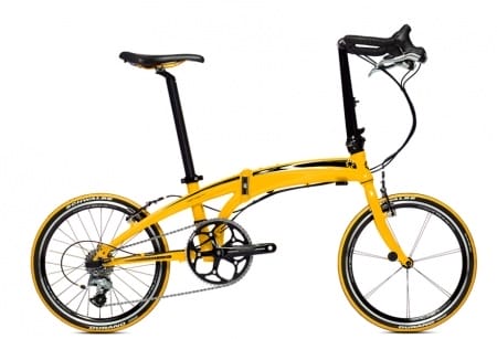 a yellow and black bicycle