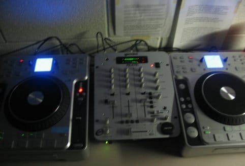 a close-up of a car stereo system