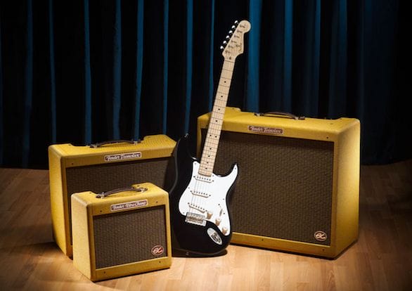 a guitar and amplifier