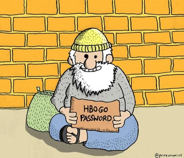 a cartoon of a person holding a sign