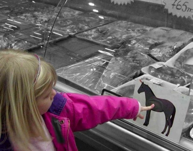 a girl looking at a bird in a cage