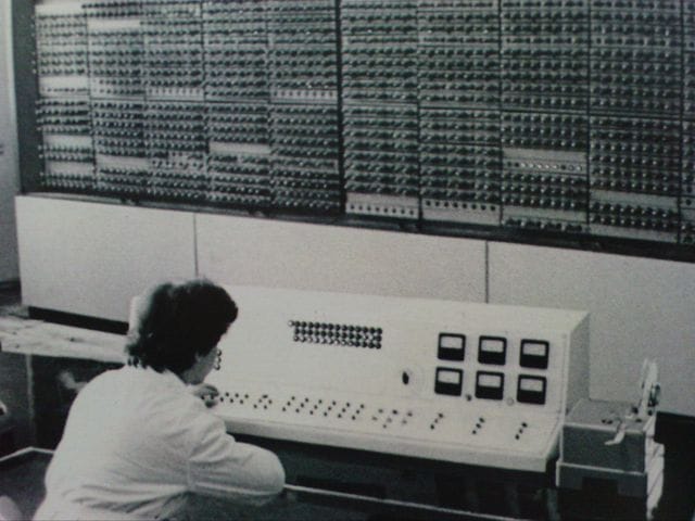 a man working on a computer