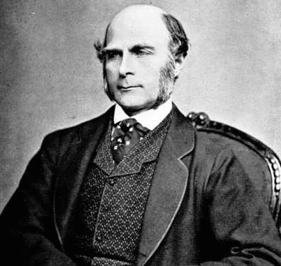 Francis Galton in a suit