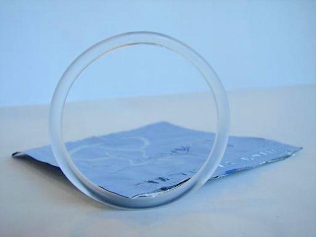 a magnifying glass on a table
