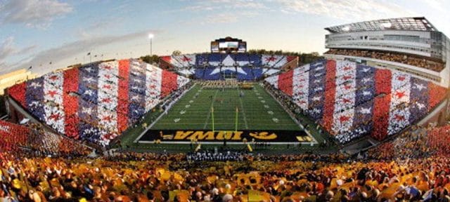 a stadium filled with people