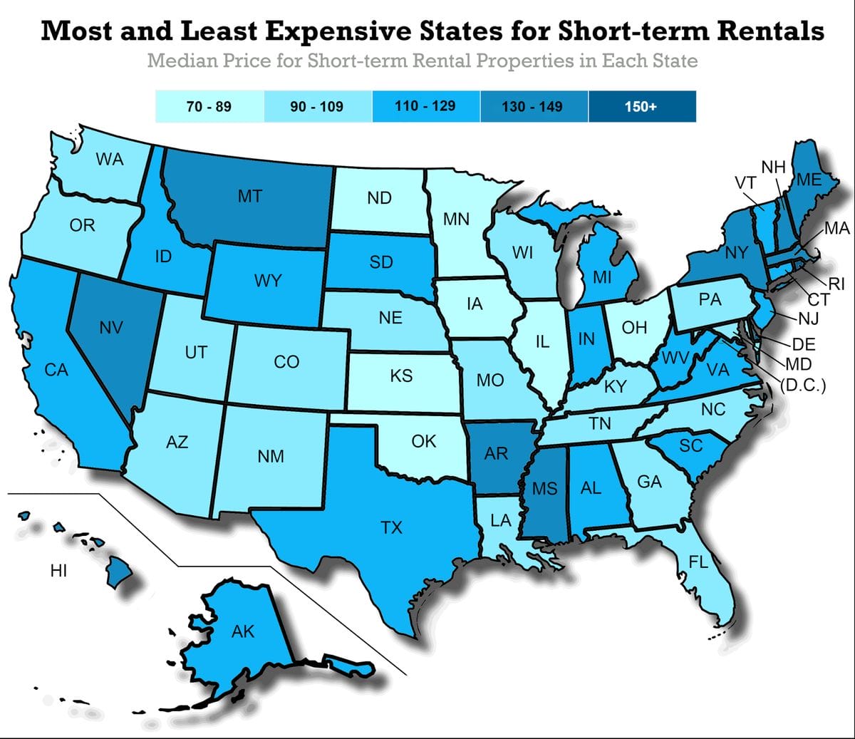 The Most (and Least) Expensive Cities for Vacation Rentals Priceonomics
