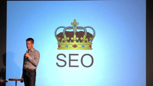 a man speaking into a microphone