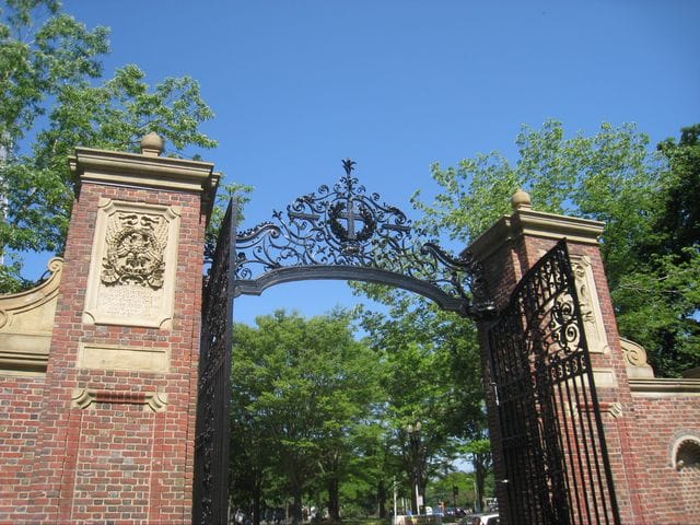 a gate with a design on it