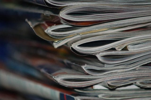 a close-up of a pile of files