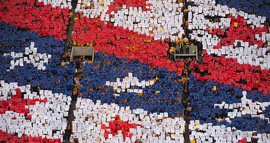 a large crowd of people in a stadium