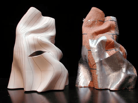 a pair of clay shoes