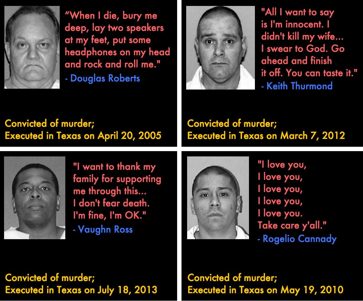 What Death Row Inmates Say in Their Last Words Priceonomics