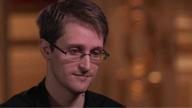 Edward Snowden wearing glasses