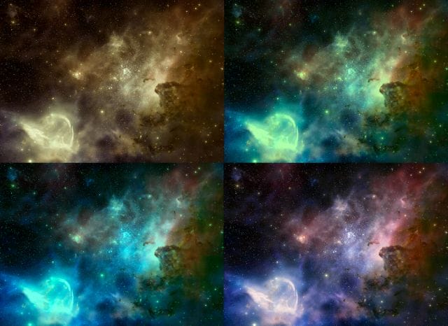 a group of stars in space