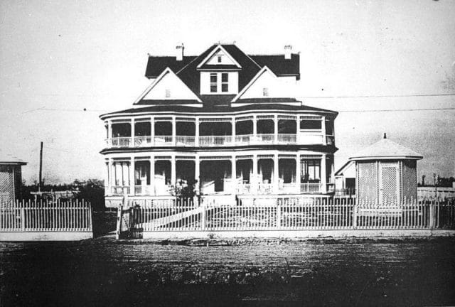 a house with a fence around it
