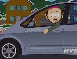 a person driving a car