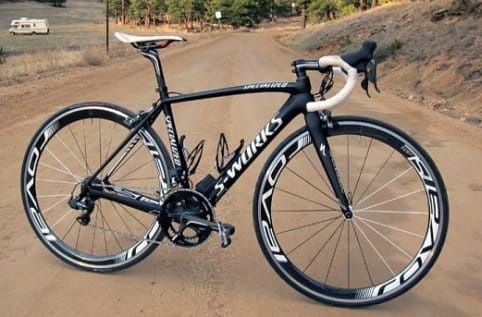 a black and white bicycle