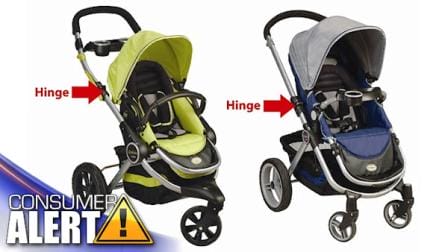 a couple of baby strollers