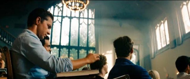 a man sitting at a desk