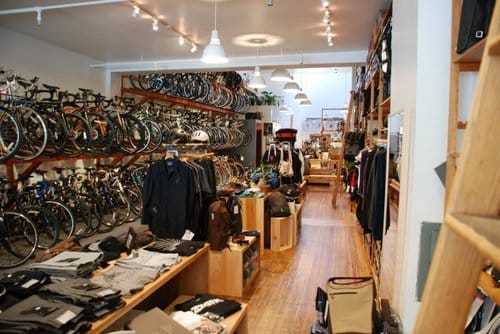 a bike shop with a lot of bikes