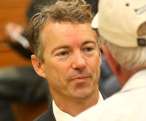 Rand Paul with a white shirt