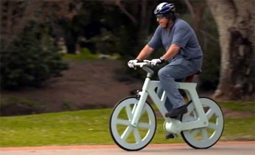 a man riding a bicycle