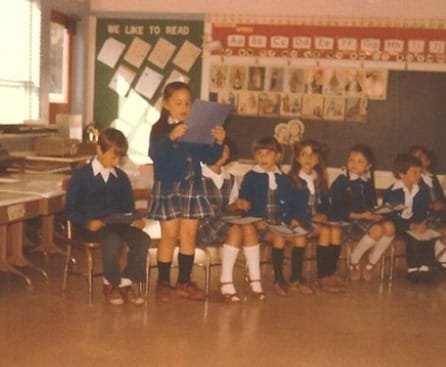 a group of children in a classroom