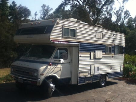 a van parked on a road