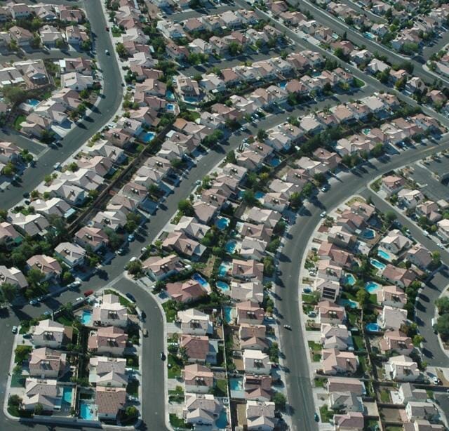 an aerial view of a city